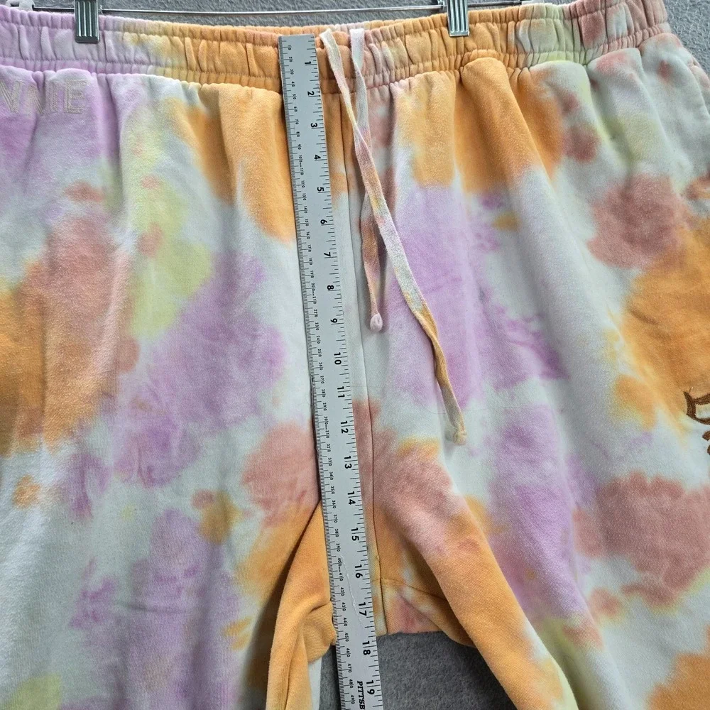 Disneyland Resort Women Activewear‎ Pants 2X Orange Tie Dye Jogger Minnie Mouse